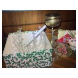 Collection of Vintage Glass Vases and Decorative Items incl Pottery