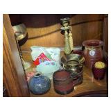 Collection of Vintage Glass Vases and Decorative Items incl Pottery