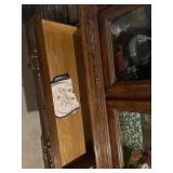 Vintage Wooden China Cabinet with Glass Doors and Storage Drawers - CONTENTS NOT INCLUDED