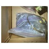 Vintage Brass Chandelier with Crystal Accents