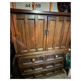 Vintage Solid Wood China Cabinet with Storage Space