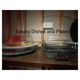 Assorted Baking Dishes and Decorative Plates