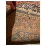 Vintage 4-Foot Octagonal Rug with Floral Pattern
