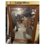 Large Wooden Framed Mirror