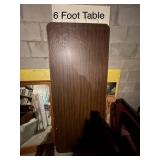 Used 6-Foot Table with Woodgrain Finish