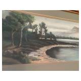 Framed Landscape Pastel Art by Imogene Triplett