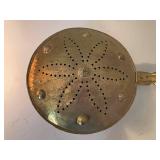 Vintage Brass and Copper Bed Warmer with Wooden Handle