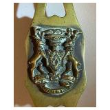 Antique Brass and Copper Bed Warmers / Chestnut Roasters Set