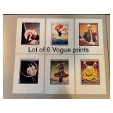 Lot of 6 Vogue Art Deco Style Prints