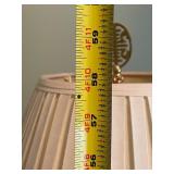 Brass Floor Lamp with Pleated Shade