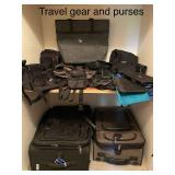Collection of Travel Bags, Purses, and Luggage Set