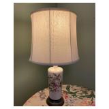 Vintage Ceramic Floral Table Lamp with Shade