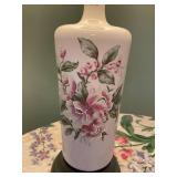 Vintage Ceramic Floral Table Lamp with Shade