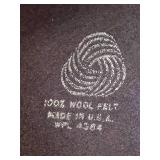 Pair of Vintage Hats: Floral Straw and Wool Felt Bowler