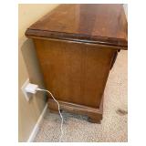 Wooden Nightstand with Two Drawers