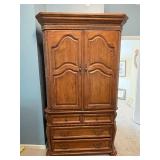Large Wooden Armoire Entertainment Center