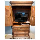 Large Wooden Armoire Entertainment Center