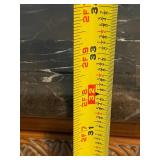 Small Dresser with Black Marble Top and Decorative Wood Carvings