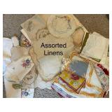 Vintage Assorted Linen Collection with Embroidered Designs