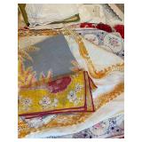 Vintage Assorted Linen Collection with Embroidered Designs