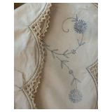 Collection of Unfinished Embroidery Projects with Floral Designs