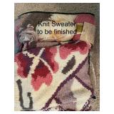 Knit Sweater Kit to be Finished - Includes Yarn and Pattern