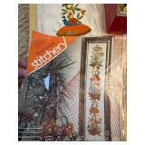 Vintage Spinnerin Mushroom Stitchery Project Kit with Embroidery Threads