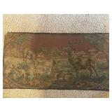 Vintage Made in Italy Tapestry with Deer Scene