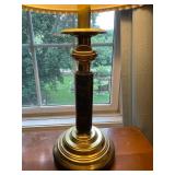 Vintage Brass Table Lamp with Pleated Shade