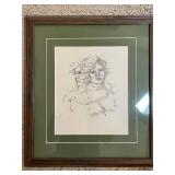 Set of 3 Framed Art Prints: Victorian Children, Angelic Figure, Abstract Faces