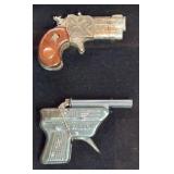 Vintage Toy Cap Gun Collection including a Vintage Toy Hubley Derringer Cap Gun Pistol