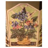 Pretty Petite Floral Design Decorative Screen