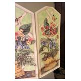 Pretty Petite Floral Design Decorative Screen