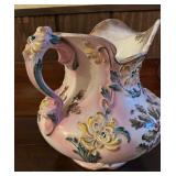 Vintage Victorian Ceramic Pitcher and Basin Wash Set