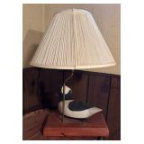 Vintage Rustic Duck Motif Lamp