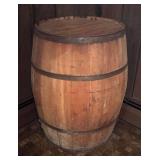 Large Vintage Wooden Barrel