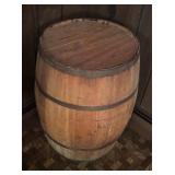 Large Vintage Wooden Barrel