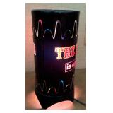 Vintage Cylindrical "The Bar is Open" Lamp