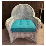 Vintage White Wicker Chair