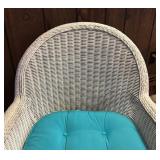 Vintage White Wicker Chair