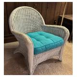 Vintage White Wicker Chair