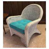Vintage White Wicker Chair