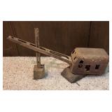 Antique Pressed Steel Toy Crane