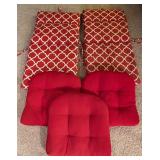 Assorted Red Patio Cushions