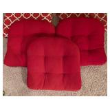 Assorted Red Patio Cushions