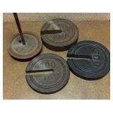 Vintage Goodies including Oil / Ink Cans, Weights, Hammer and More