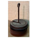 Vintage Goodies including Oil / Ink Cans, Weights, Hammer and More