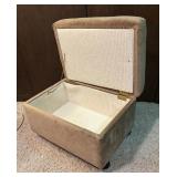 Nice Neutral Petite Storage Ottoman
