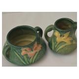 Vintage Zephyr Lily Roseville Pottery Tea Set