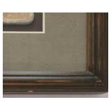 Stone & Wood Column Vase & Framed Tile Wall Art